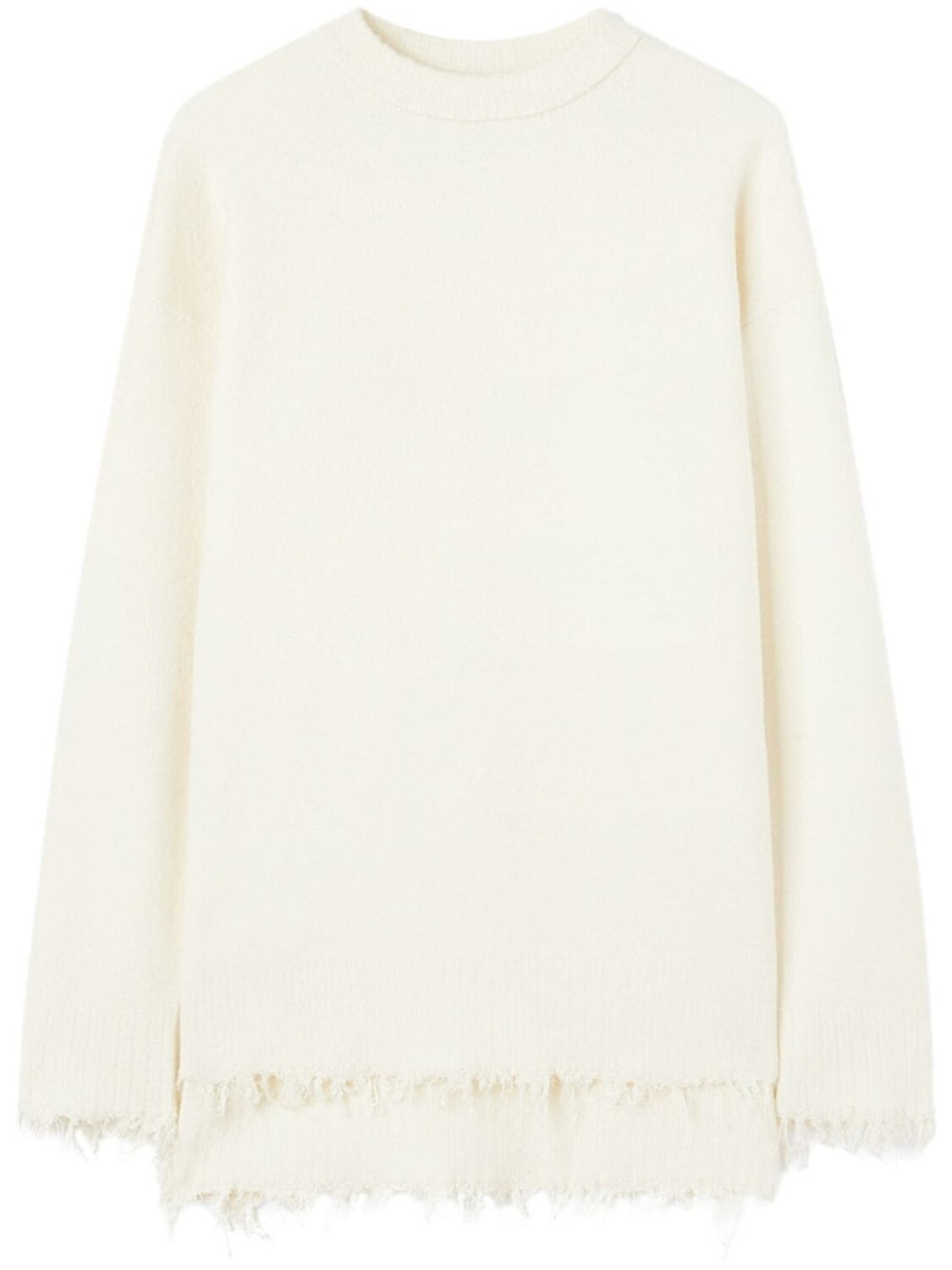 

Jil Sander джемпер тонкой вязки с бахромой, белый