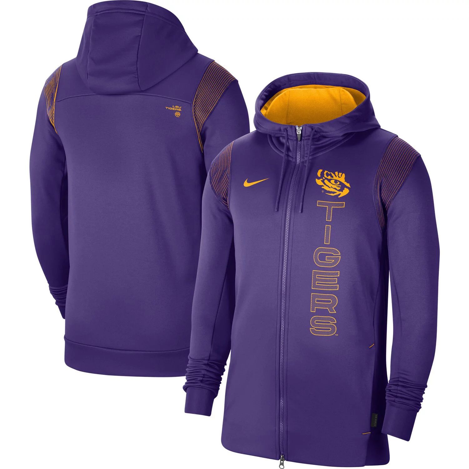 

Мужская фиолетовая толстовка с молнией во всю длину LSU Tigers 2021 Sideline Performance Nike, Фиолетовый, Мужская фиолетовая толстовка с молнией во всю длину LSU Tigers 2021 Sideline Performance Nike