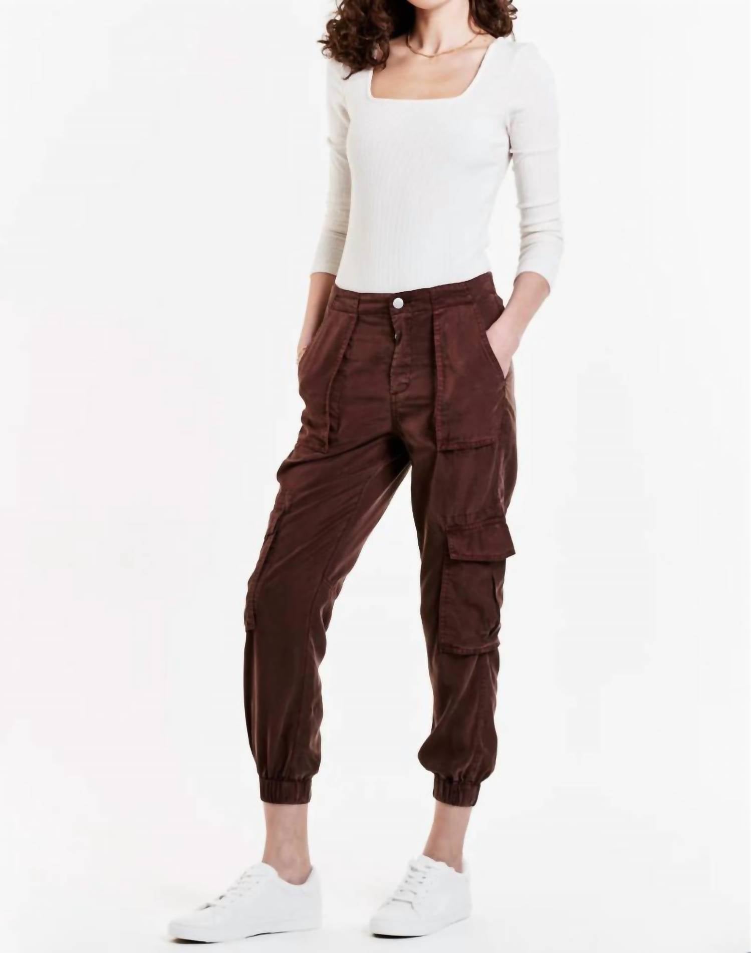 

Каштановые брюки-карго Sandi Tencel DEAR JOHN DENIM, цвет chestnut