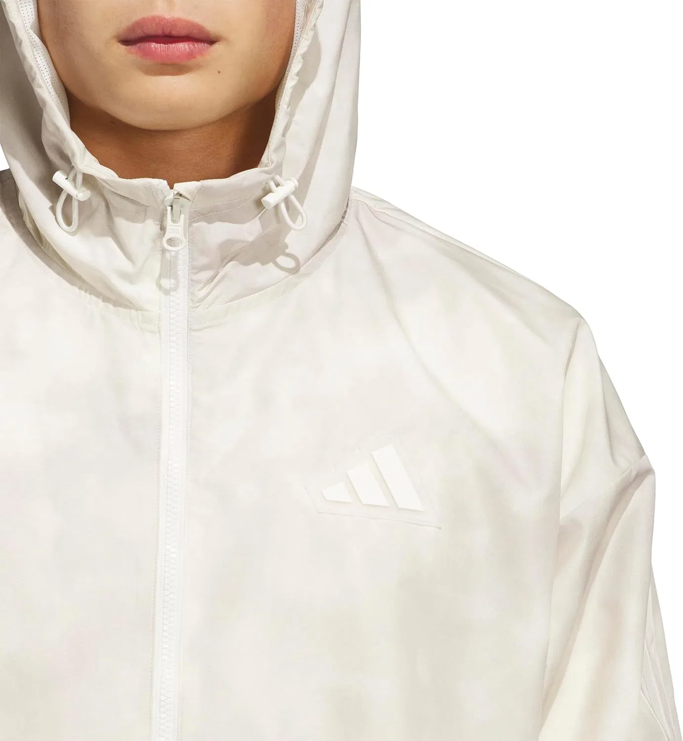 Куртка ветрозащитная adidas, цвет Off White/Alumina — фото 4