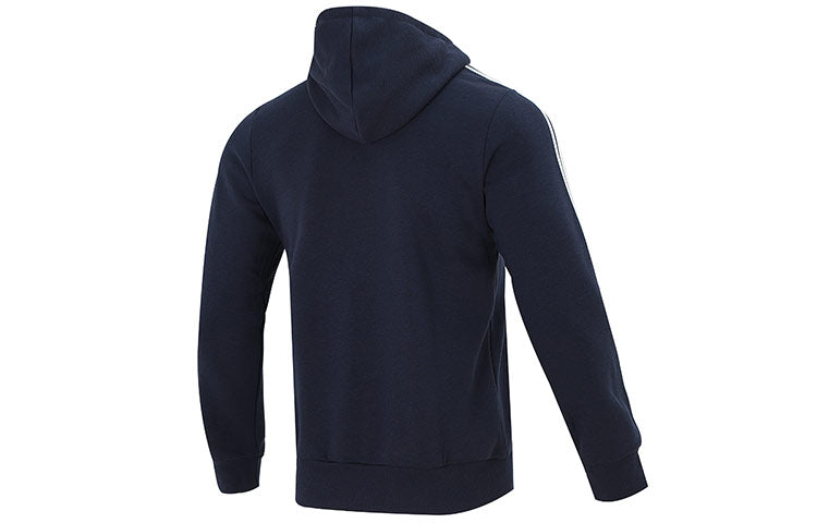 Худи Men's adidas 3S Fl Fz Hd Cardigan Jacket Navy Blue GK9053 — фото 2