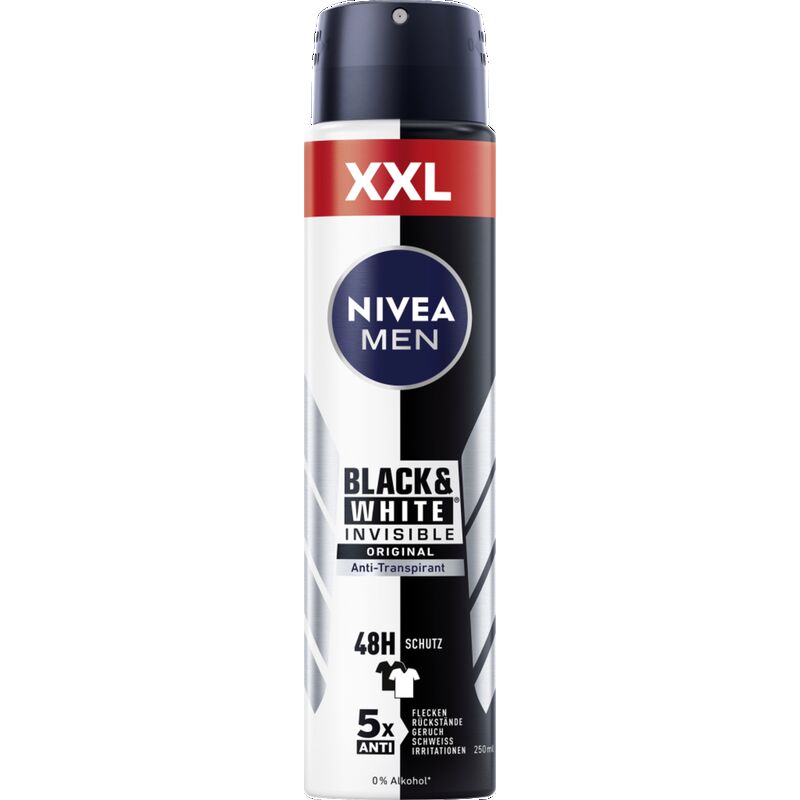 

Спрей-антиперспирант Black & White Invisible Original NIVEA, 250 ml