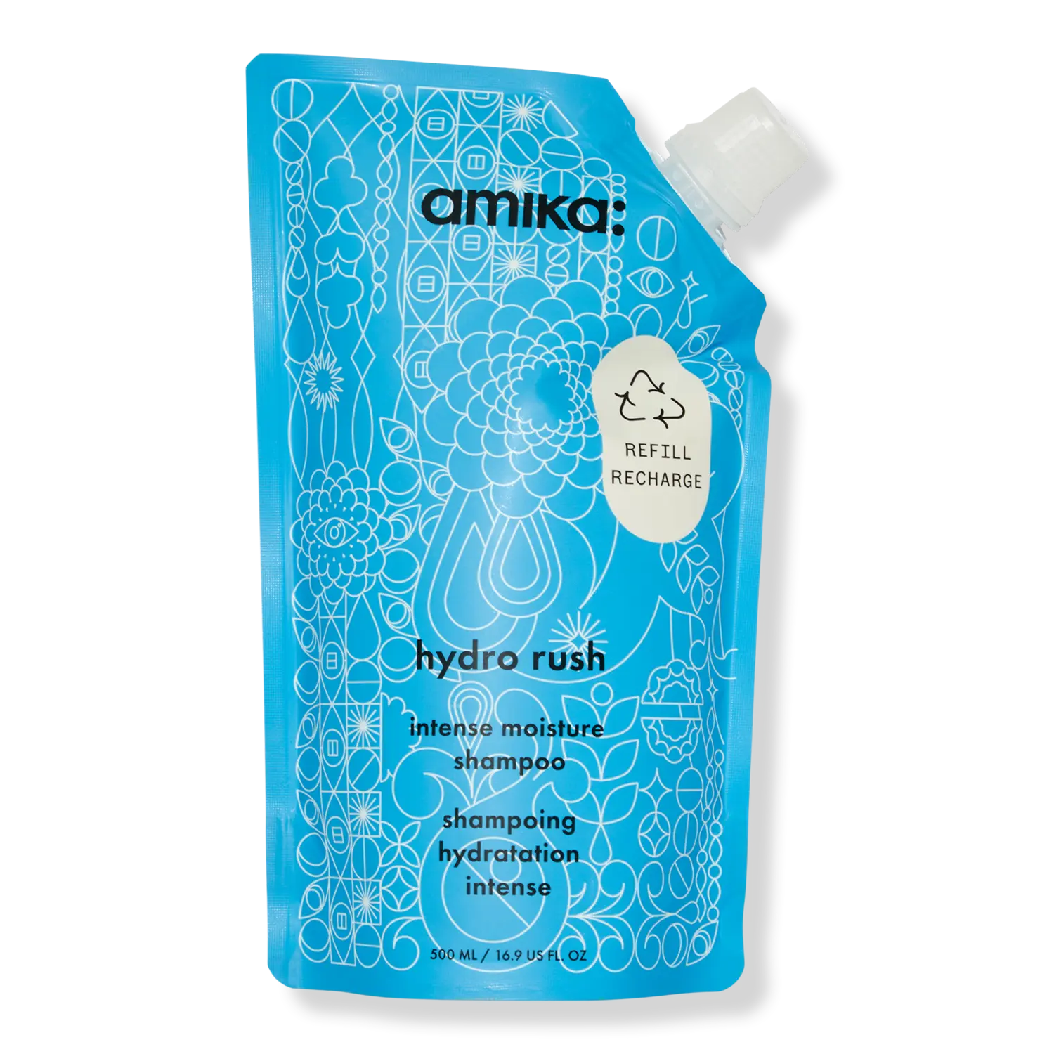 

Интенсивно увлажняющий шампунь Hydro Rush (сменный блок) amika, 16.9 oz (Refill)