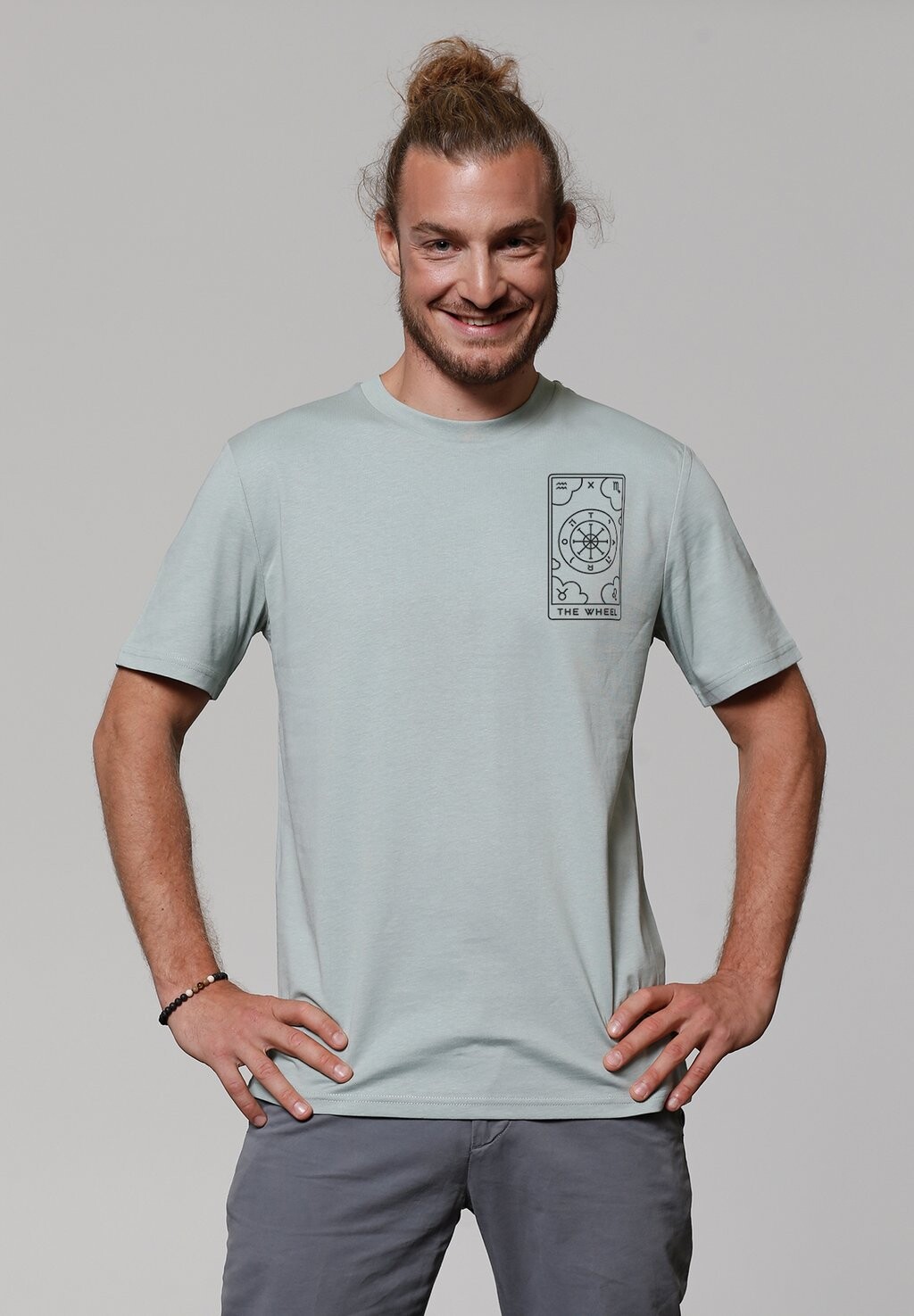 

Футболка с принтом TAROT THE WHEEL watapparel, бирюзовый