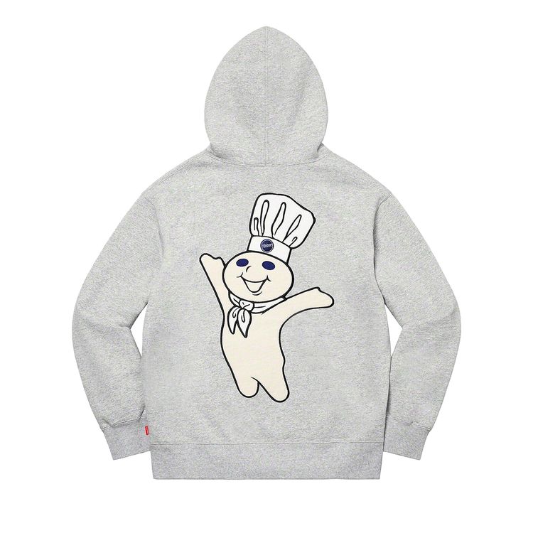 Толстовка Supreme Doughboy Zip Up Hooded Sweatshirt 'Heather Grey', серый — фото 2