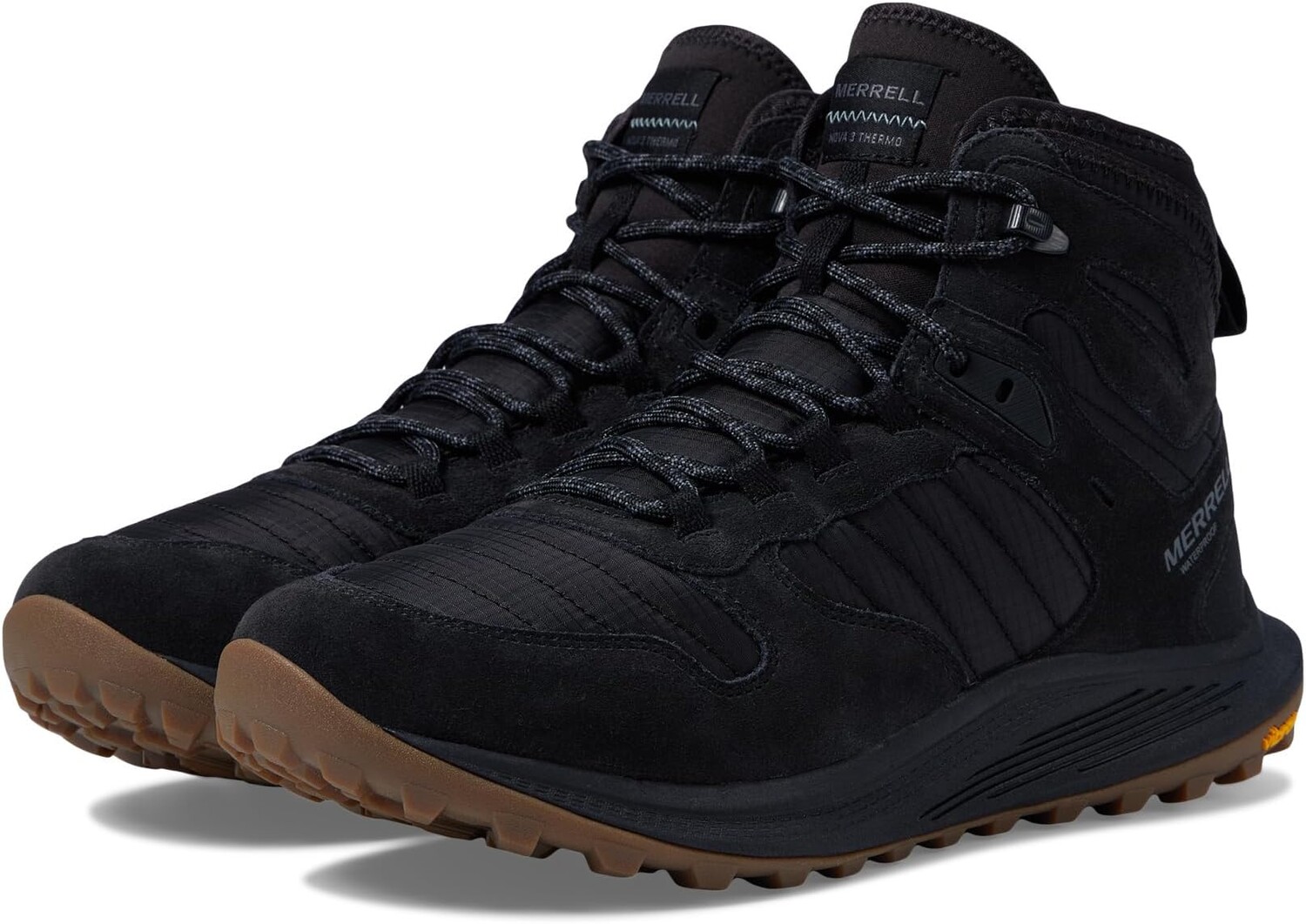 

Походная обувь водонепроницаемая Nova 3 Thermo Mid Waterproof Merrell, черный