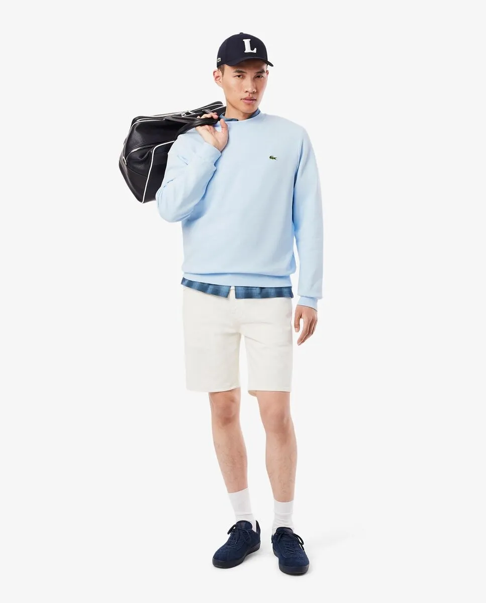 Мужская толстовка из флиса классического кроя Lacoste, светло-голубой — фото 4