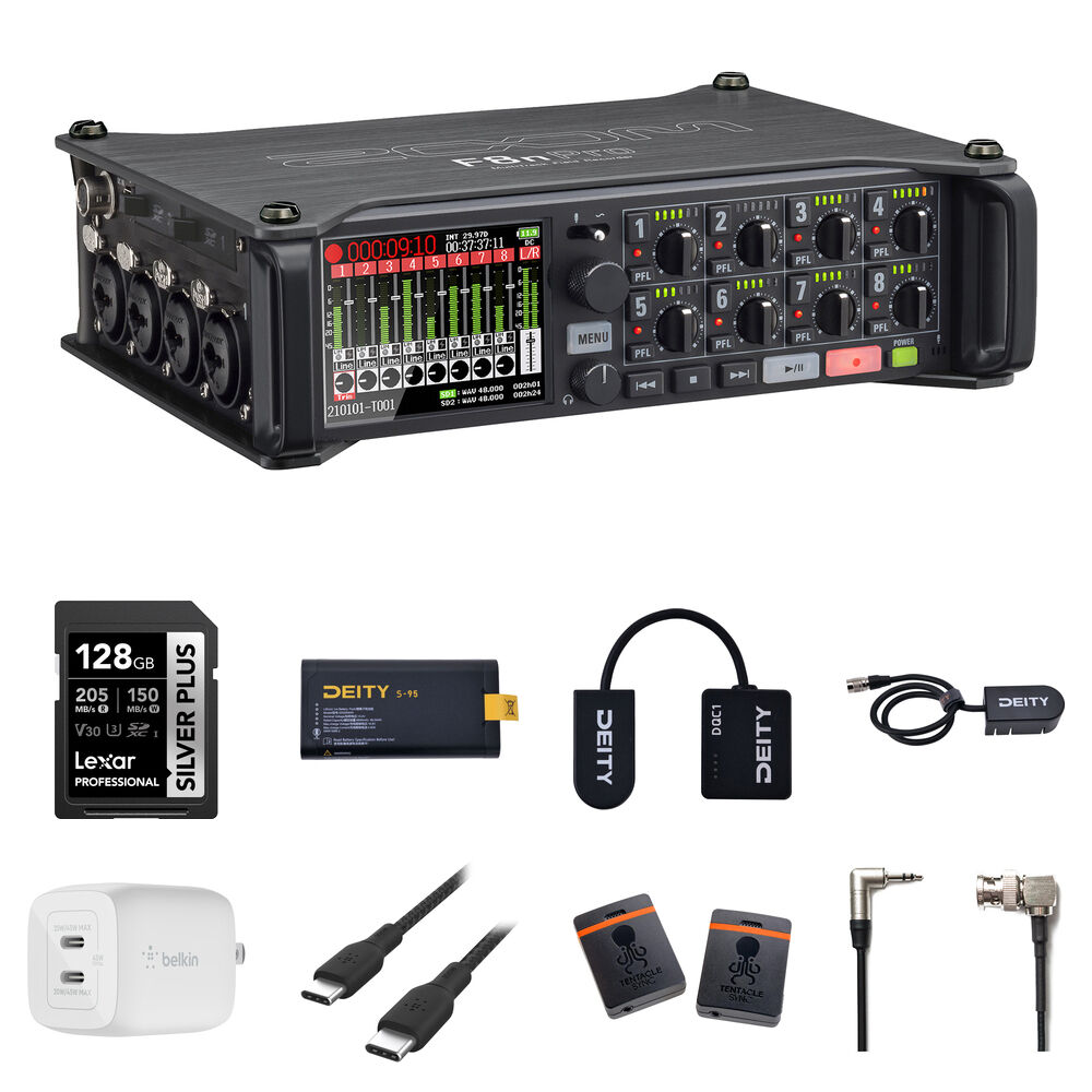 

Портативный цифровой рекордер Zoom F8n Pro 8-Input / 10-Track Multitrack Field Recorder