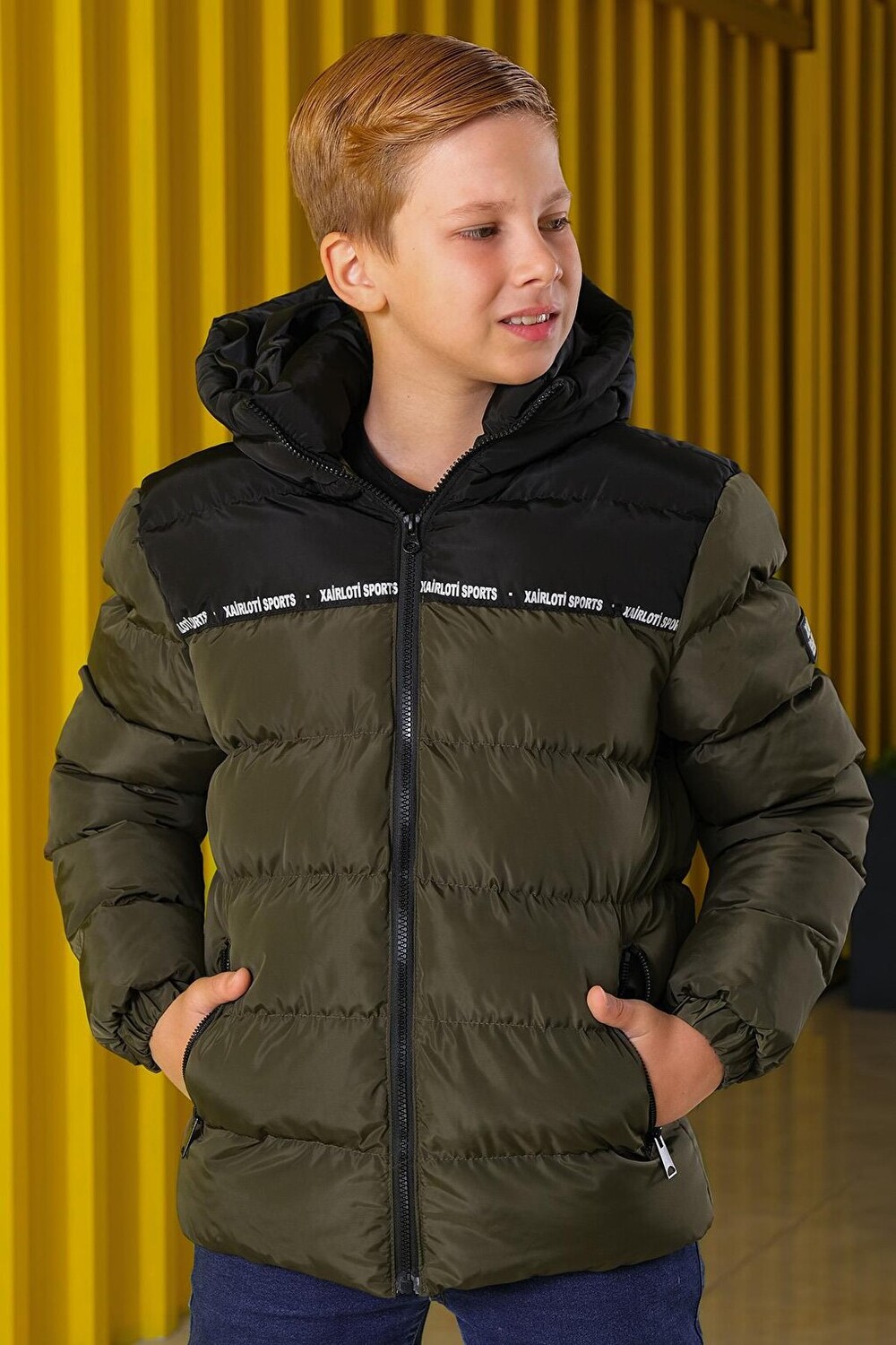 

Пуховик для мальчика Pina Kids, хаки