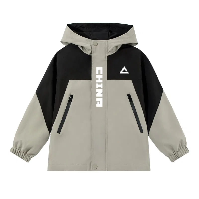 Детская софтшелл куртка с капюшоном PEAK Black/White