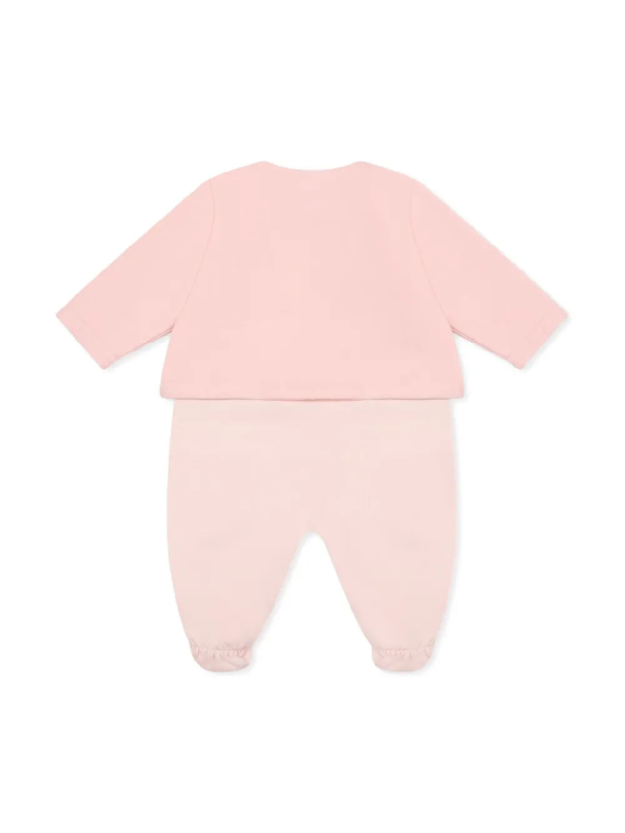 Комплект для новорожденного с вышитым логотипом Fendi Kids, розовый — фото 3