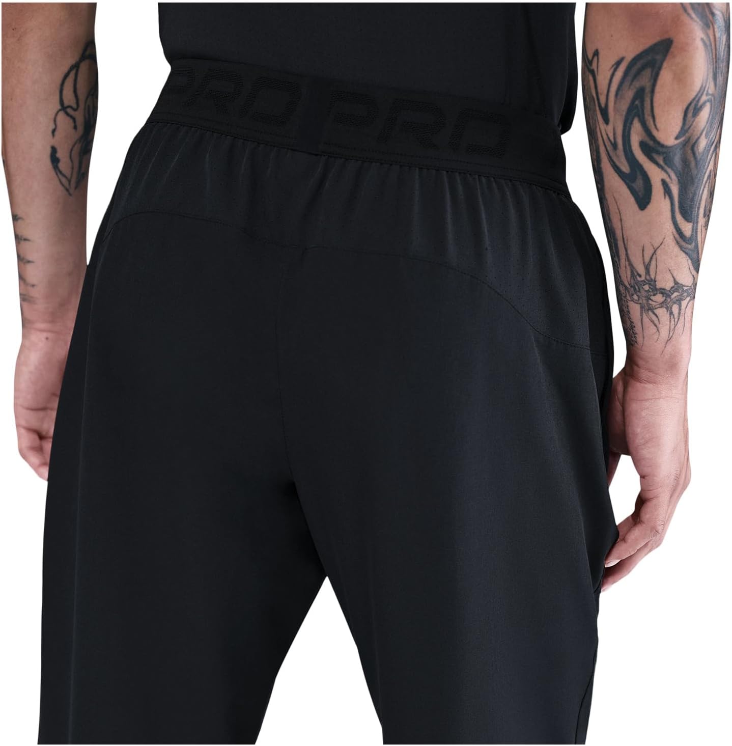 Мужские профессиональные тренировочные брюки Dri-FIT Nike, Black/White — фото 3