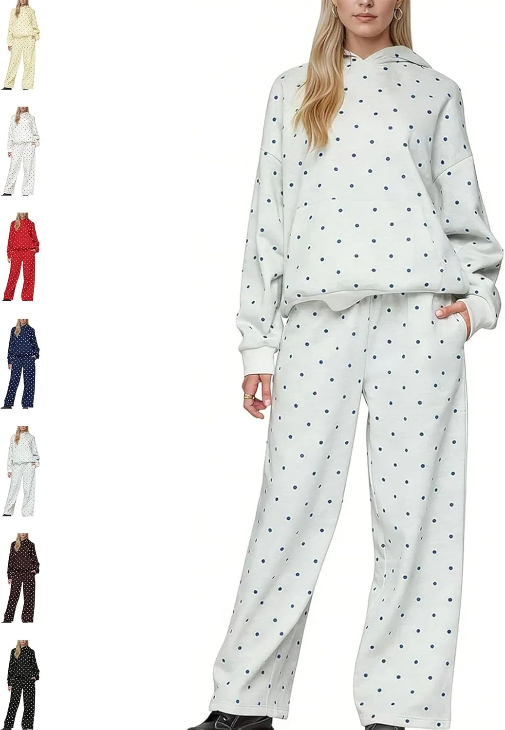 Спортивный костюм с принтом горошек, Light Gray