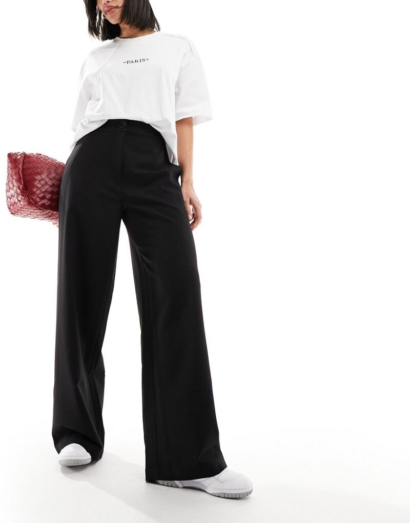 

Черные широкие брюки для папы ASOS DESIGN