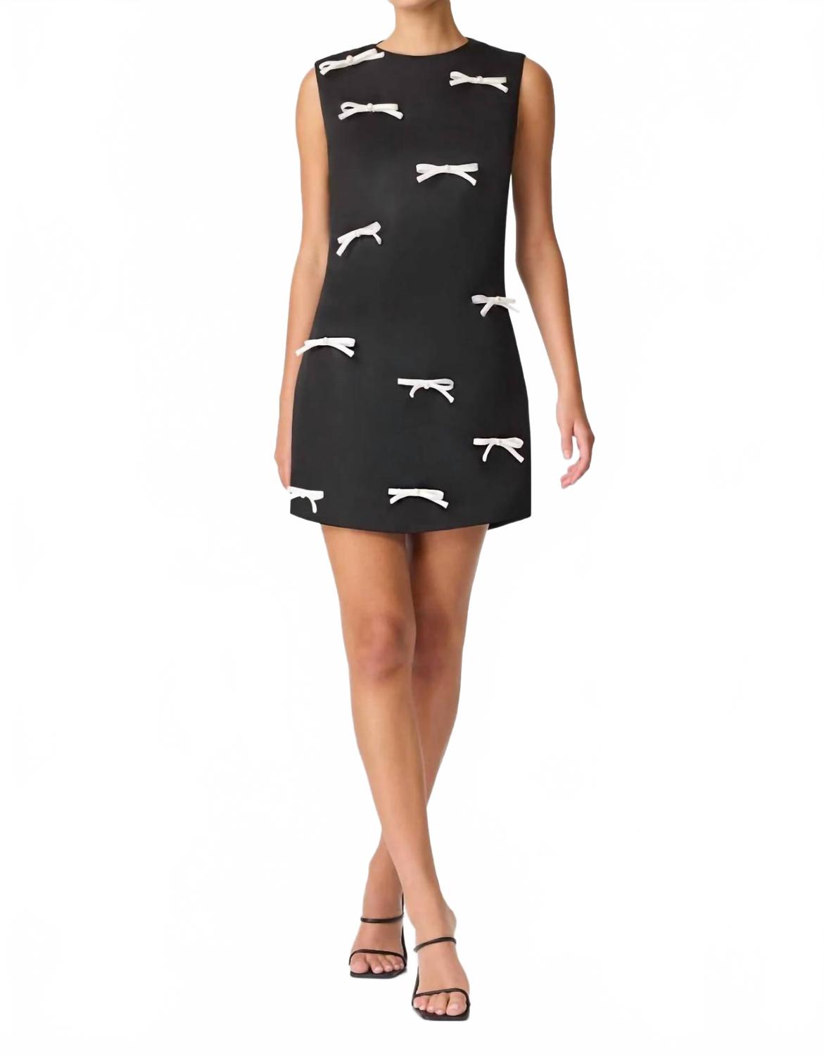 

Черное платье-трапеция Ursula Rose с бантом ELLIATT