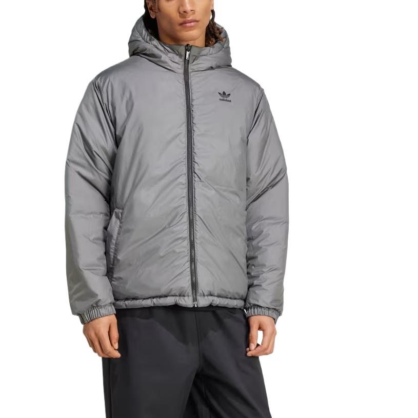 Двусторонняя куртка Adidas Adicolor Adidas Originals, черный/серый — фото 3