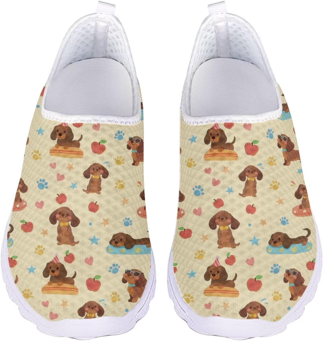 

Унисекс спортивные прогулочные кроссовки Jeiento, с сеткой, Cute Dachshund Dogs