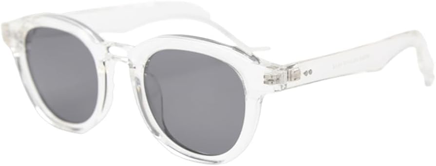 

Поляризованные солнцезащитные очки в стиле ретро для женщин, коричневые и зеленые солнцезащитные очки для мужчин, защита от УФ-излучения UV400, сверхлегкие аксессуары VFDHN, Clear With Grey