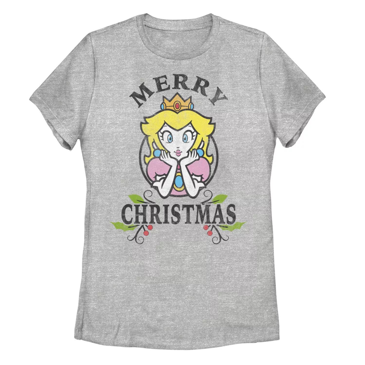 

Детская футболка с рисунком Nintendo Super Mario Princess Peach Merry Christmas Licensed Character