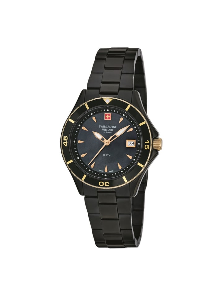 

Swiss Military Кварцевые часы 7740.1184SAM черного цвета