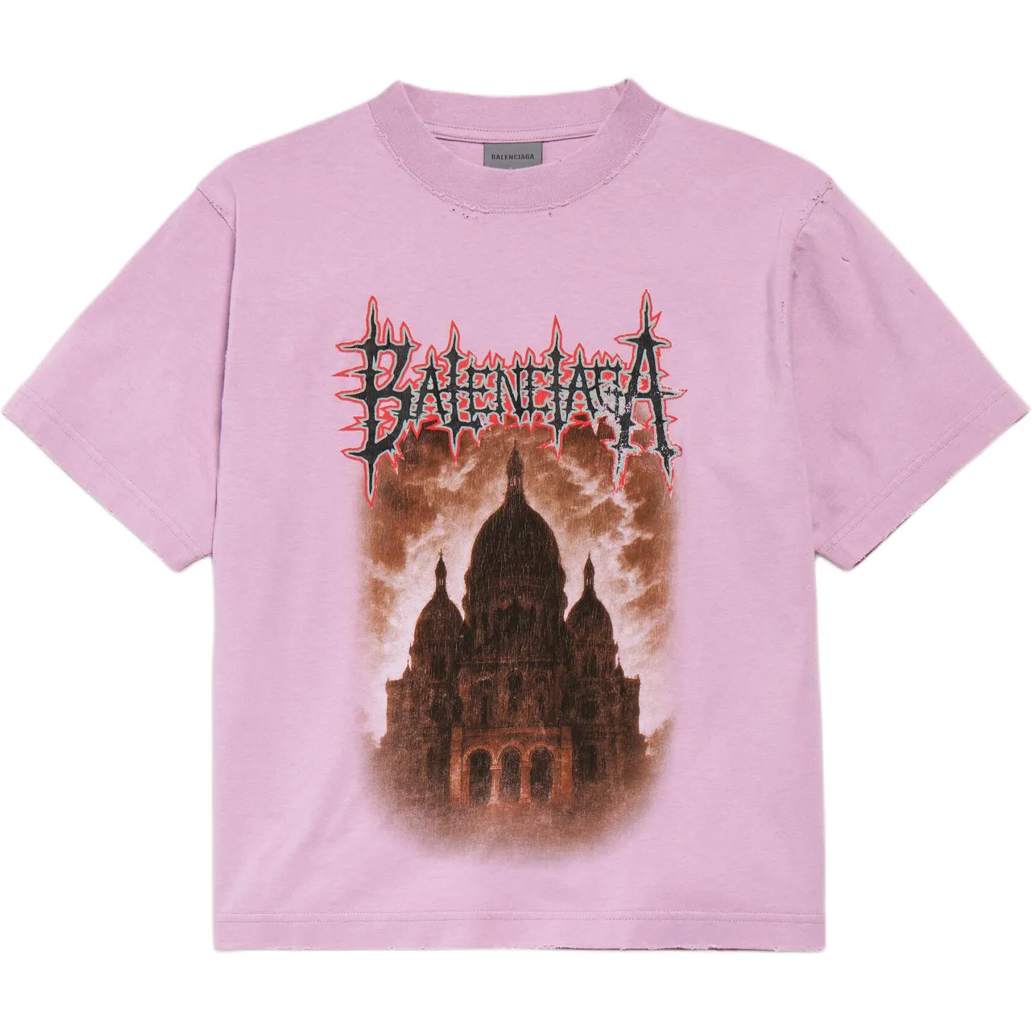 Футболка с принтом crewneck Balenciaga, Pink