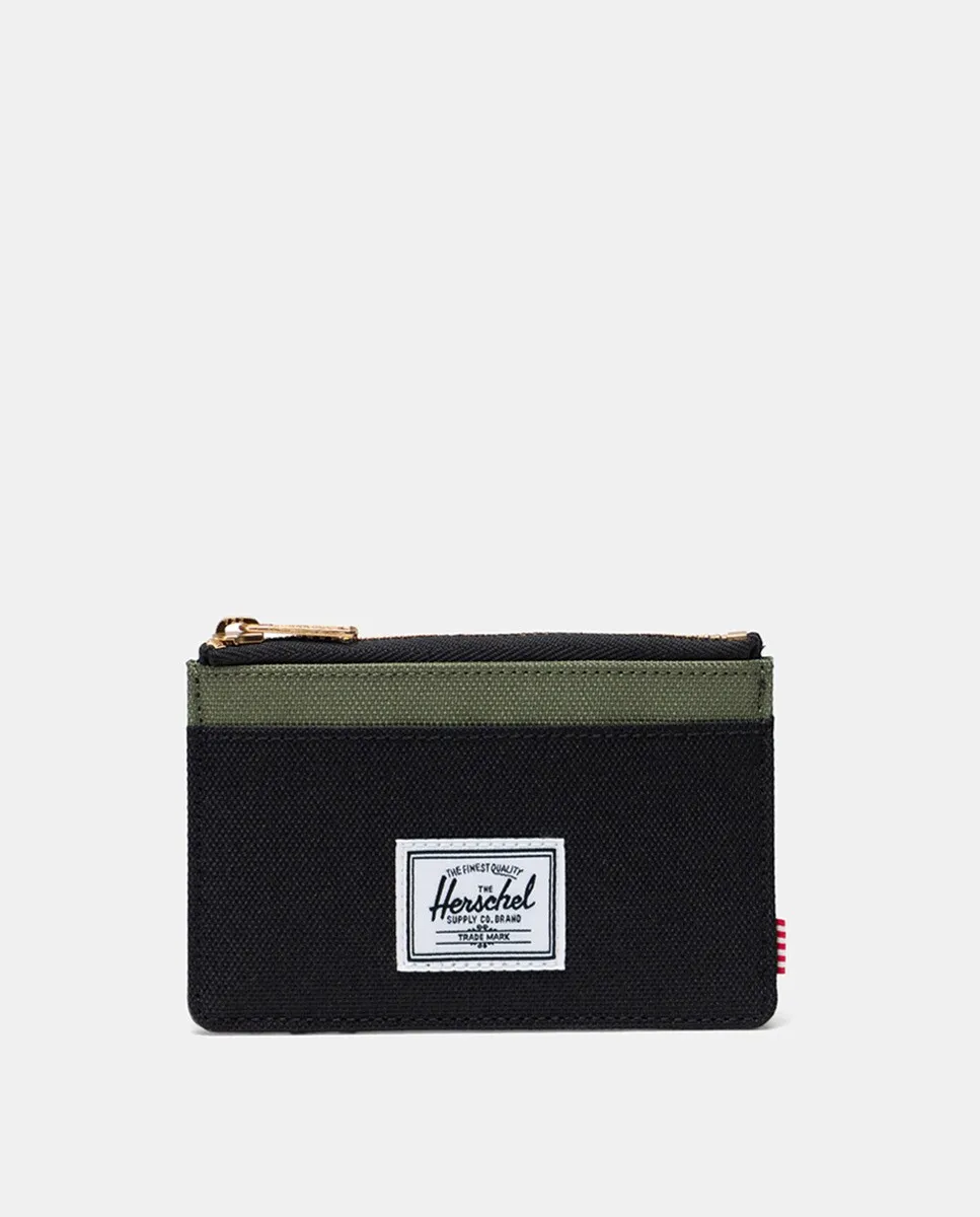 

Визитница Herschel Supply Oscar Card Holder черного цвета с застежкой-молнией, черный