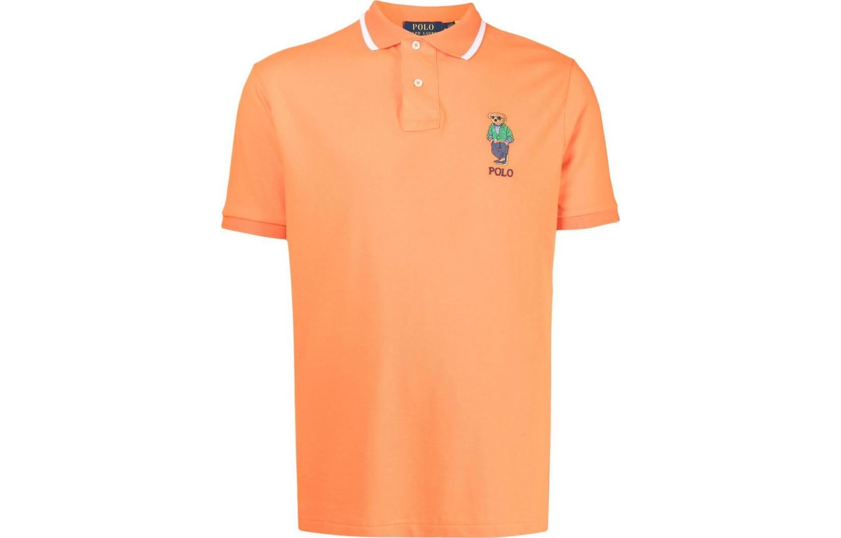 Футболка поло оранжевая Polo Ralph Lauren — фото 2