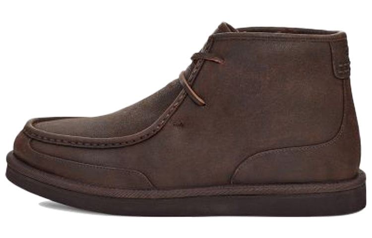 Мужские зимние ботинки UGG Bosley Series кожаные с овчиной, коричневый — фото 2