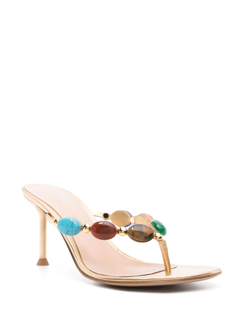 Босоножки Shanti Thong 70 Gianvito Rossi, золотой — фото 2