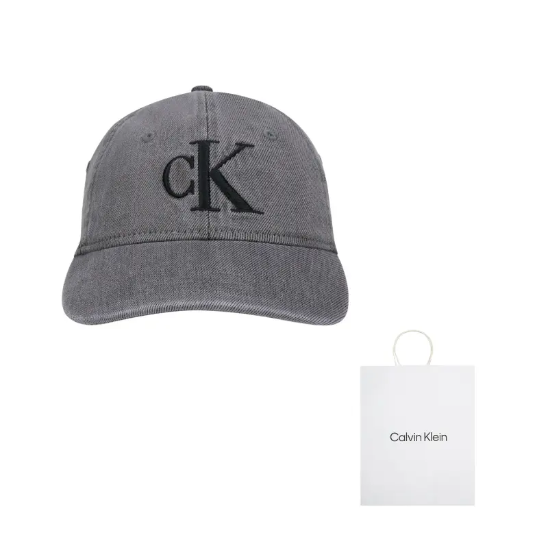 

Calvin Klein Хлопковая бейсболка унисекс джинсовая серая, YH9-Denim Gray