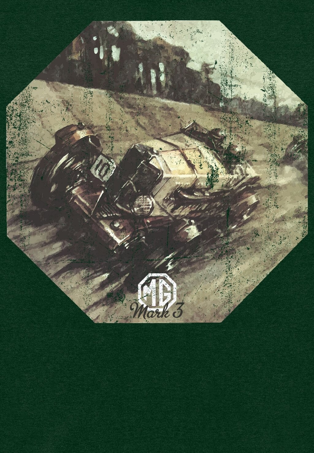 

Футболка с принтом BRITISH MOTOR HERITAGE MG PHOTO Henry Tiger, темно-зеленый