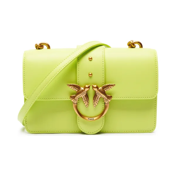 

Кожаная сумка через плечо Love one mini cl pltt Pinko, зеленый