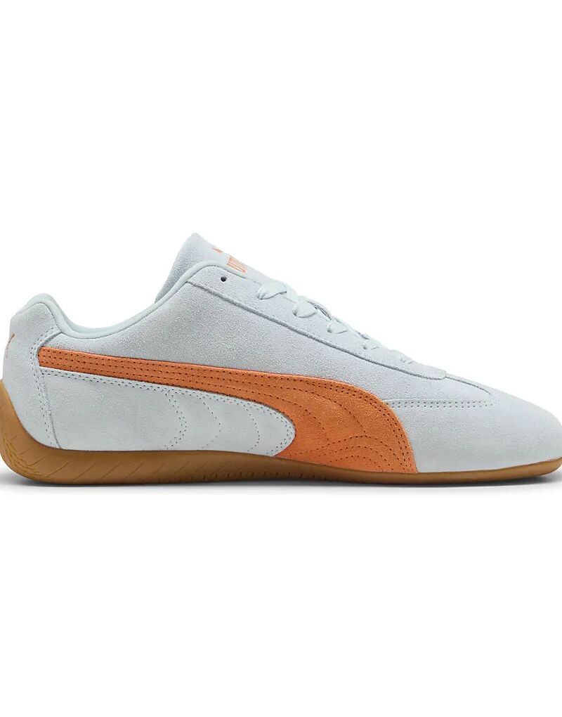Оранжево-глянцевые кроссовки Puma Speedcat и морское стекло — фото 2