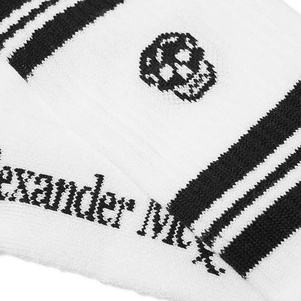 Мужские носки до середины икры Alexander McQueen белые — фото 4