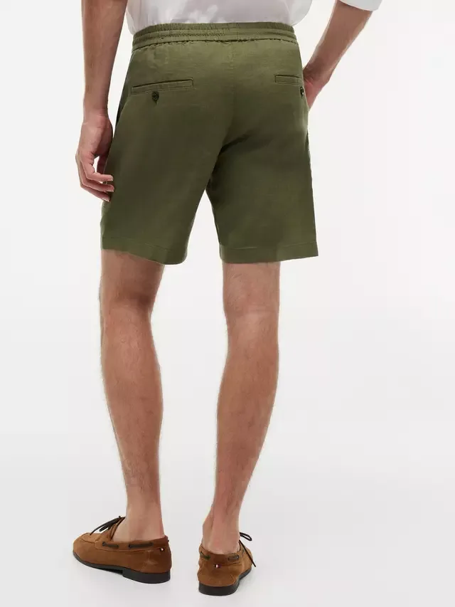 Шорты из льняной смеси Doven Tommy Hilfiger, Olive Green — фото 3