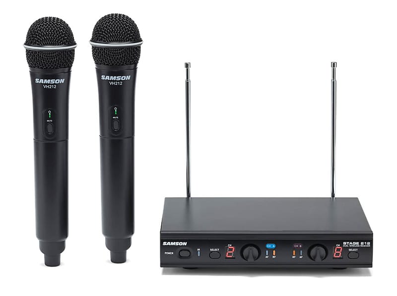 

Микрофон Samson SWS212HH-E Stage 212 Dual Frequncy Wireless Handheld Microphone System - E Band (173-198 MHz)