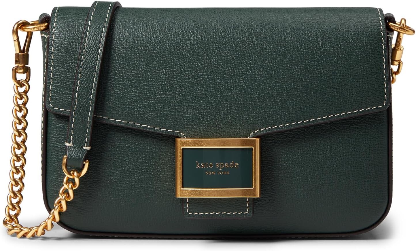 

Кроссбоди Katy из фактурной кожи с цепочкой и клапанами Kate Spade New York, цвет Rock Garden
