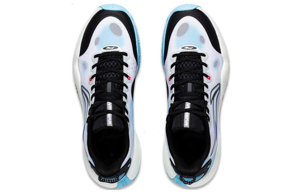 Кроссовки Li Ning Lining Coaching Team Basketball, белый/черный/голубой — фото 4