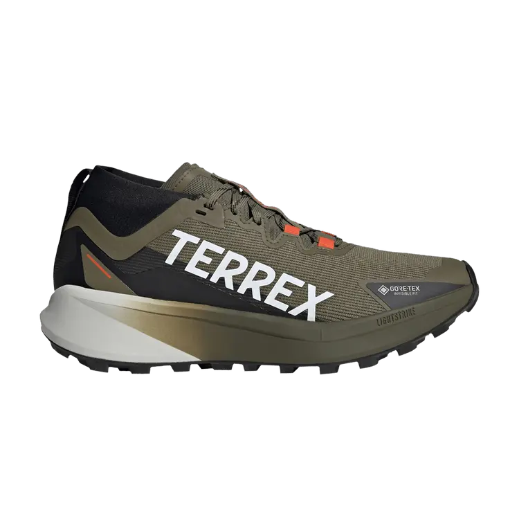 

Кроссовки adidas Terrex Agravic Mid GORE-TEX 'Olive Strata', зеленый