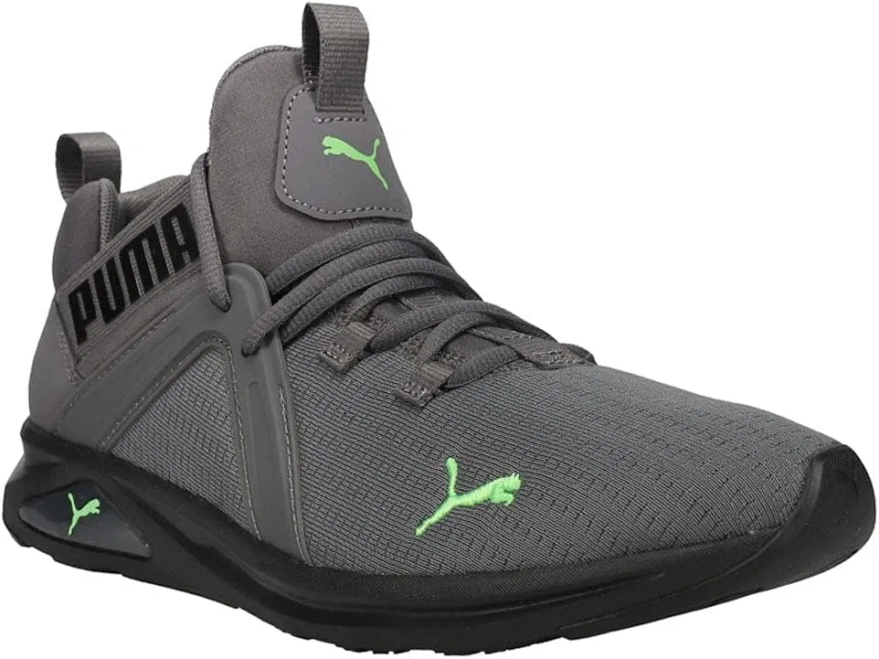 Мужские кроссовки PUMA Enzo 2 для бега по улицам, 2-Castlerock Puma Black Electric Green — фото 3
