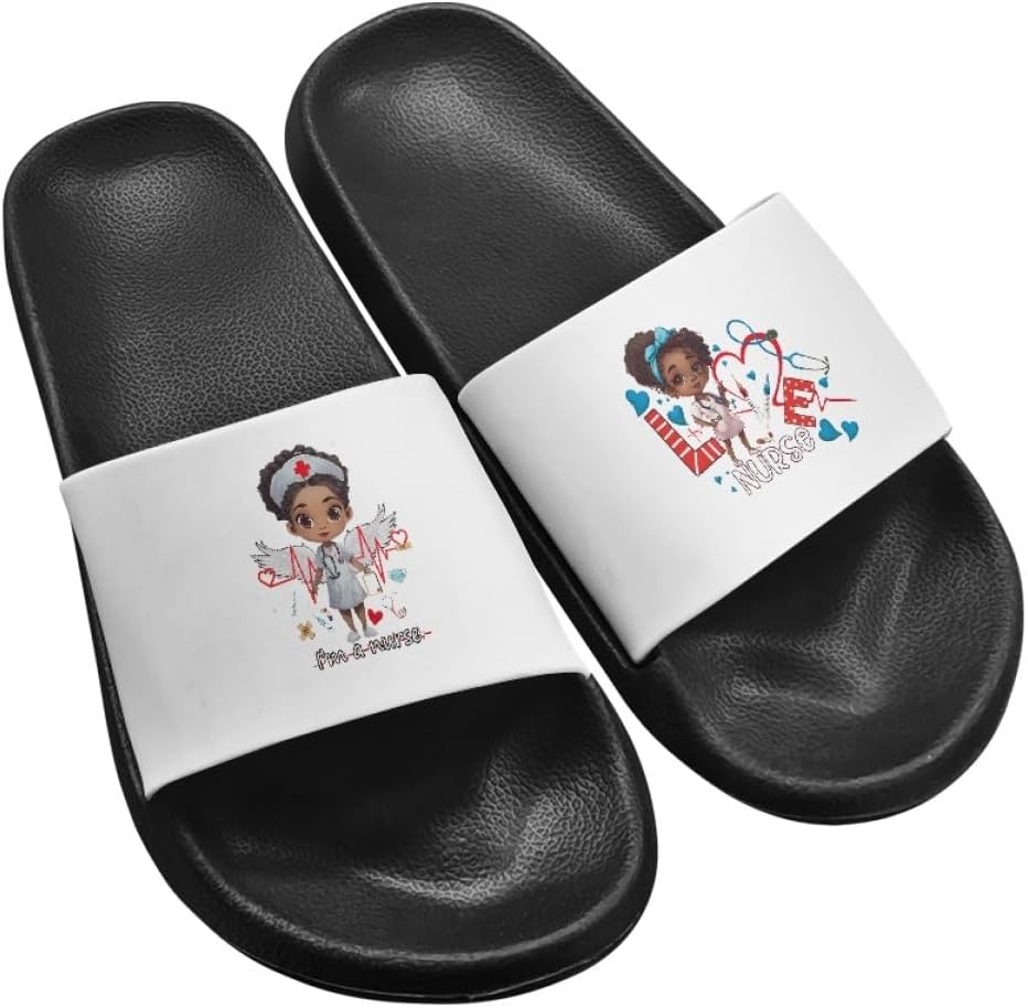 

Сандалии слайд для женщин и мужчин, водонепроницаемые душевые тапочки с противоскользящей подошвой, летние быстросохнущие пляжные и бассейновые шлепанцы, размеры 5-12 Generic, Nurse Patterns