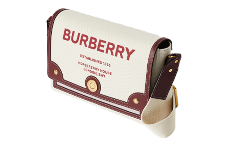 Женская сумка-мессенджер из канваса с принтом Burberry — фото 3