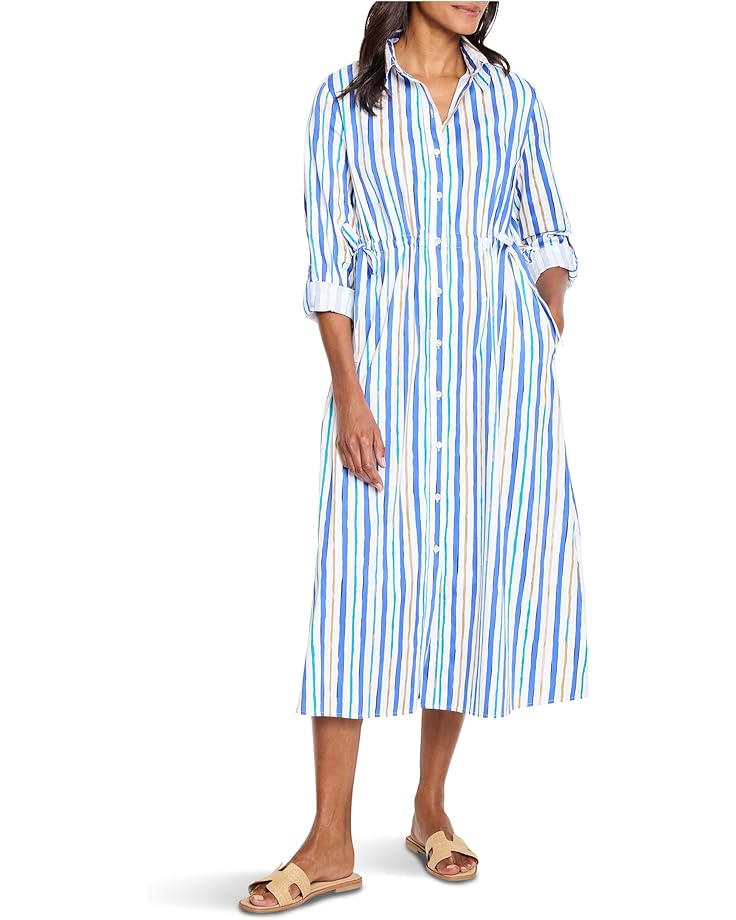 

Платье NIC+ZOE Petite Oasis Stripe Jamie Dress, синий мульти