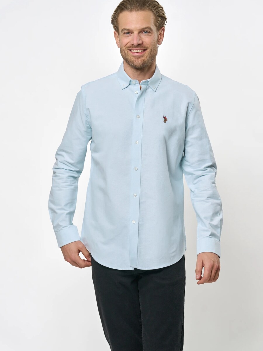 Рубашка на пуговицах классического кроя U.S. POLO ASSN. Armin, Pastel Blue — фото 3