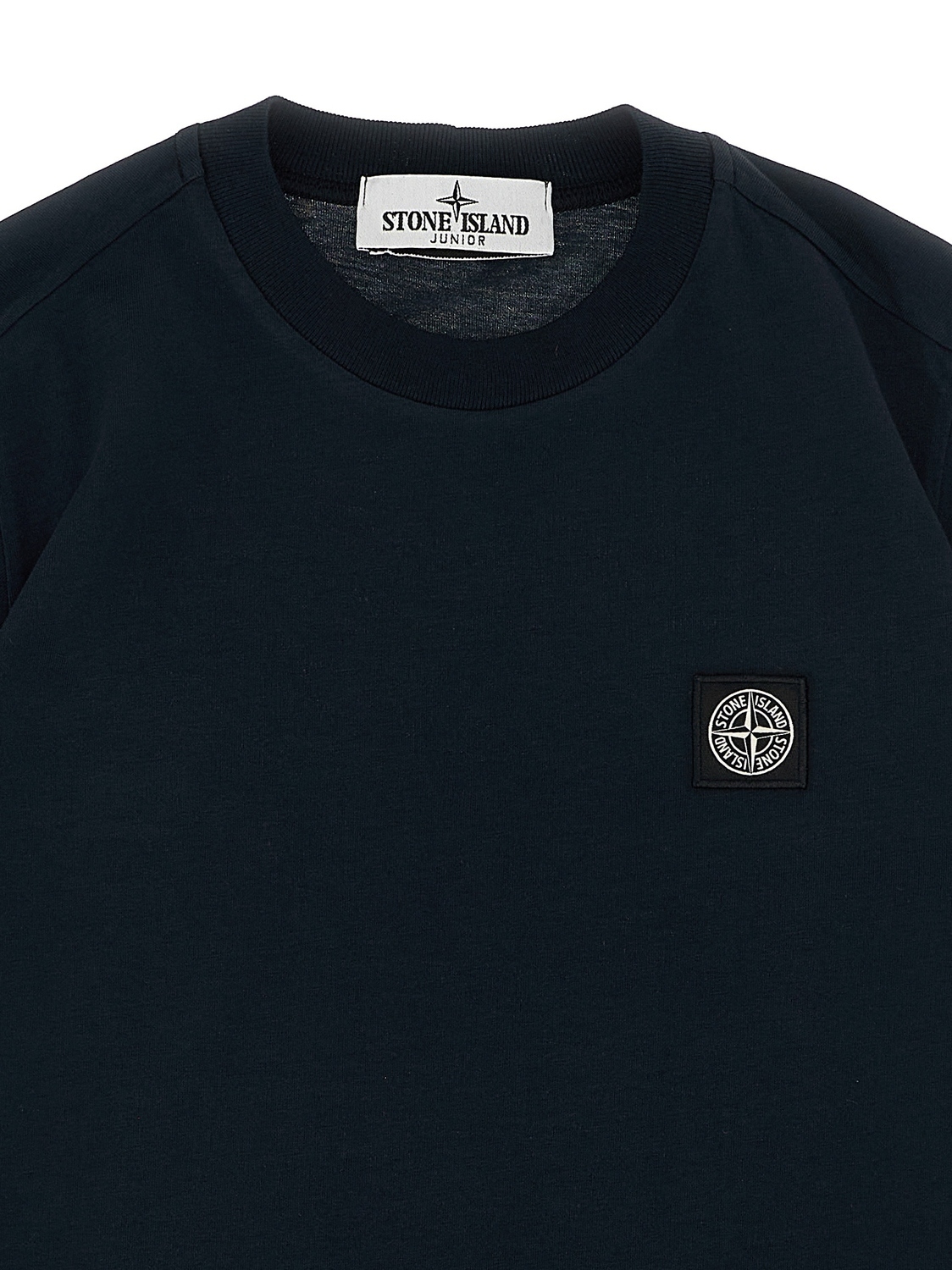 Футболка с нашивкой-логотипом Stone Island Junior, черный — фото 3