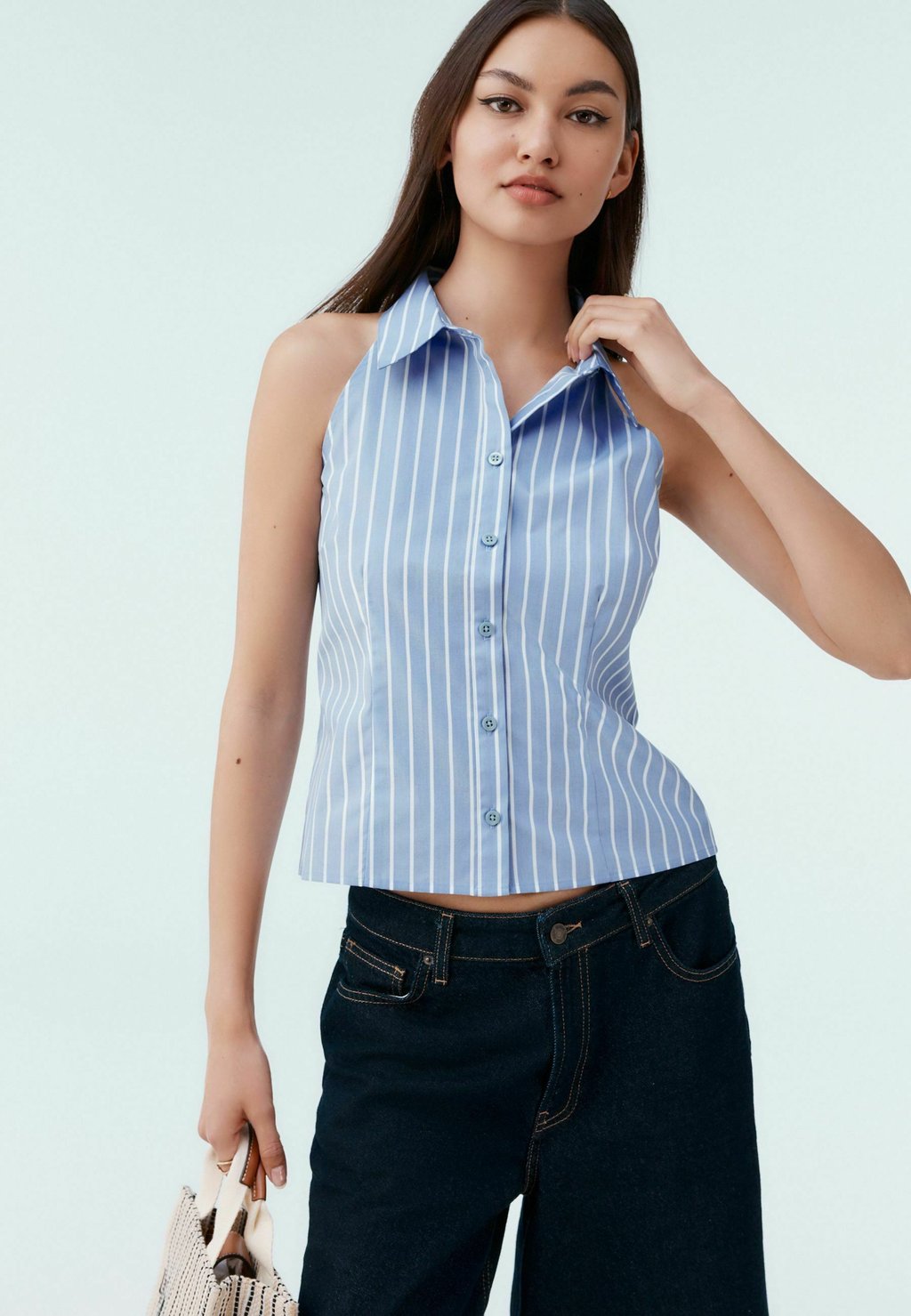

Блузка на пуговицах REGULAR FIT - SLEEVELESS - Top Next, синий