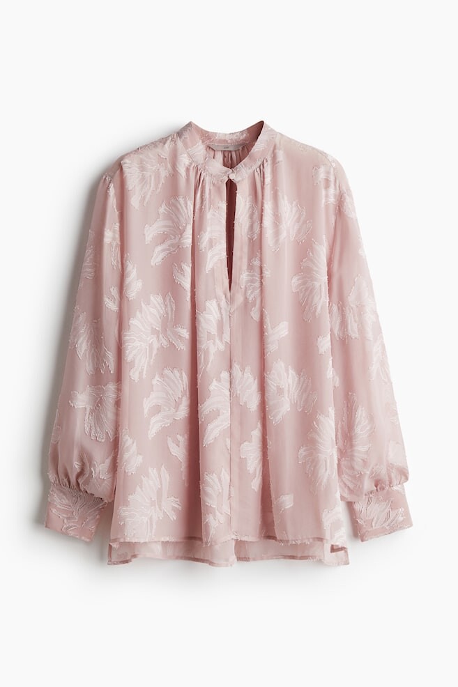 

Жаккардовая блузка H&M, розовый