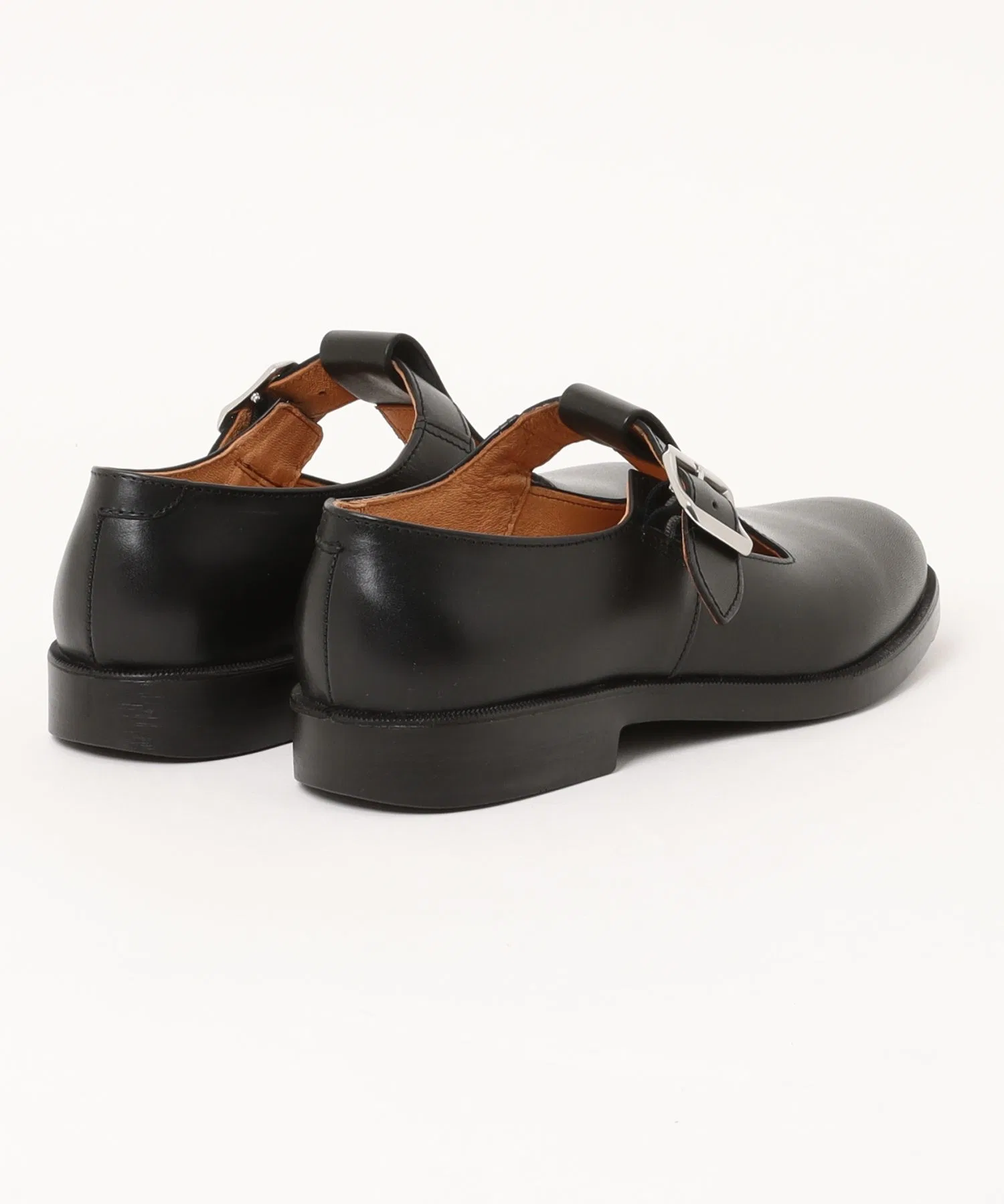 Унисекс туфли из натуральной кожи SKOOLER MoonStar T-STRAP чёрные — фото 2