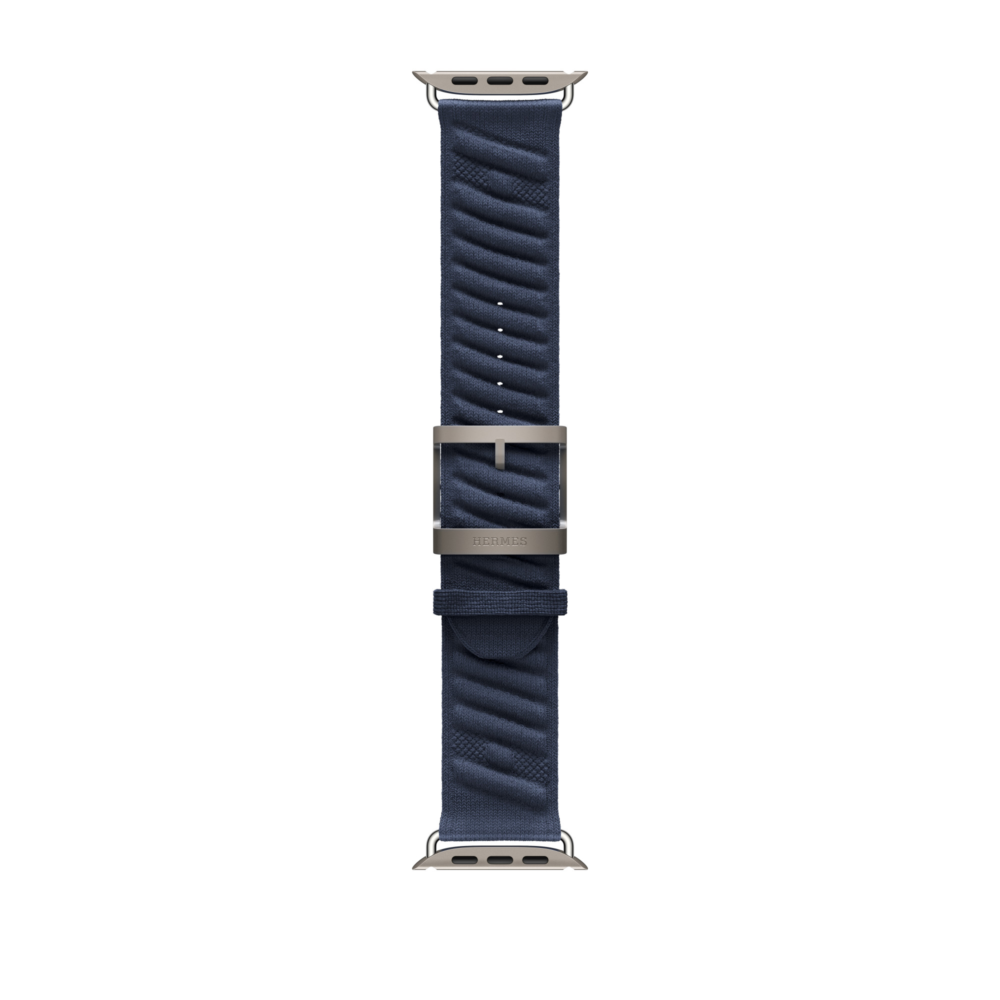 

HERMES Часы Strap Apple Compatibility Polyamide Yarn Material 49mm, Bleu Nuit Midnight Blue