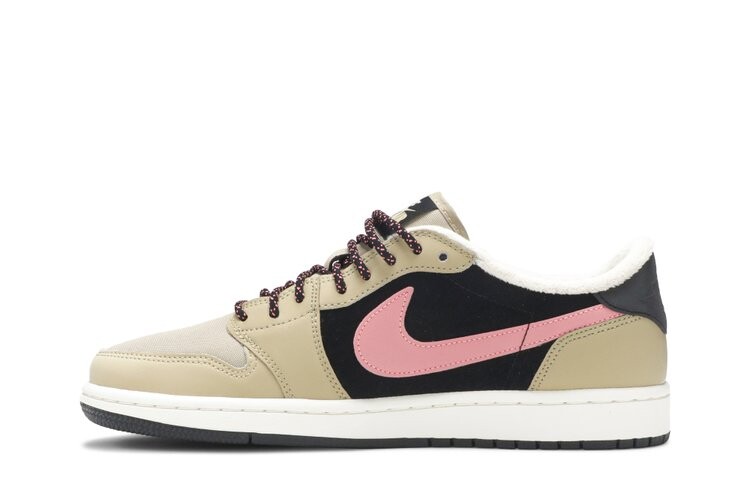 Кроссовки Air Jordan Wmns Air Jordan 1 Retro Low Fleece 'Parachute Beige', загар — фото 3